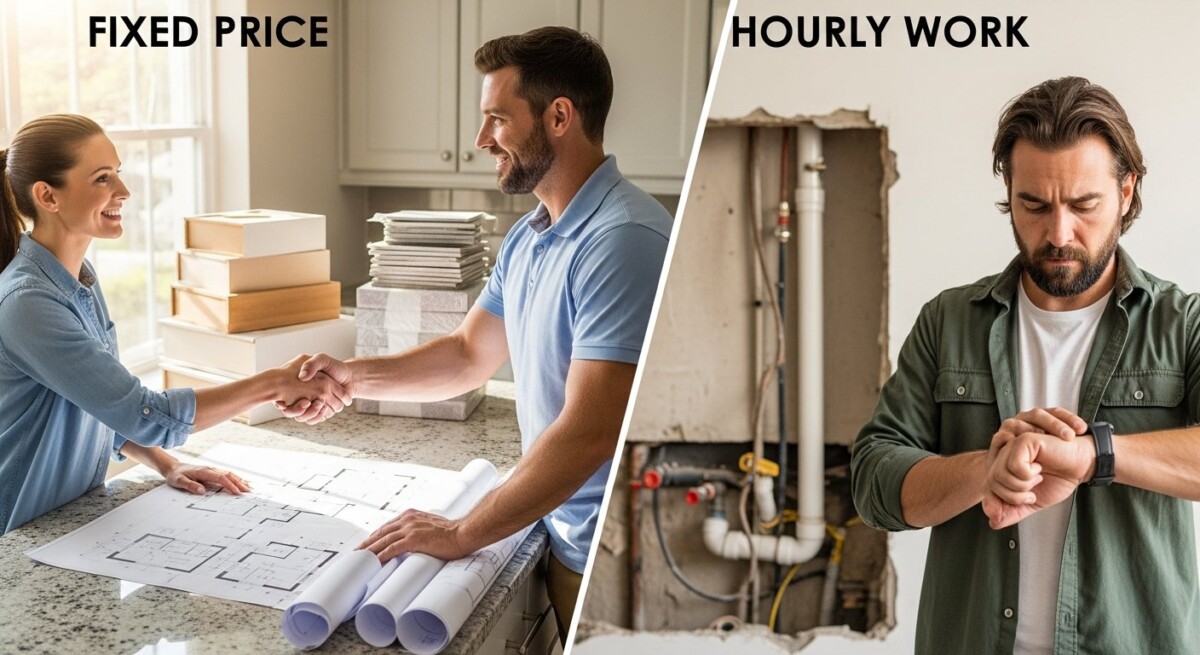 fixed price vs hourly contractor pricing