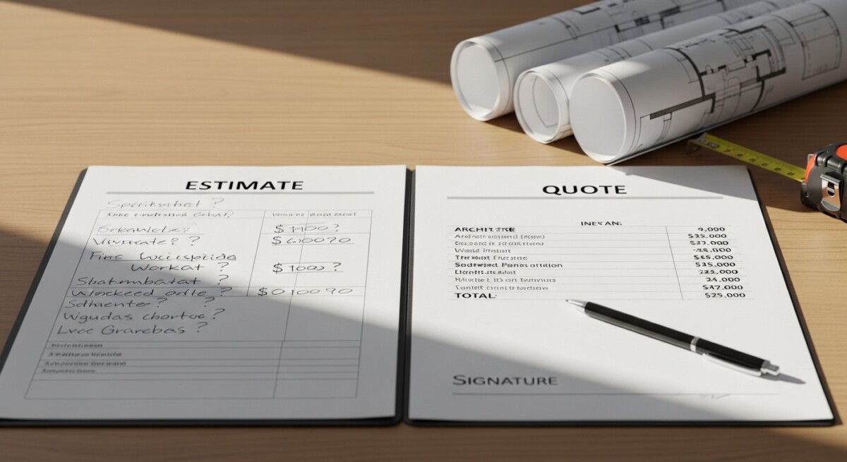 difference between contractor quote and estimate